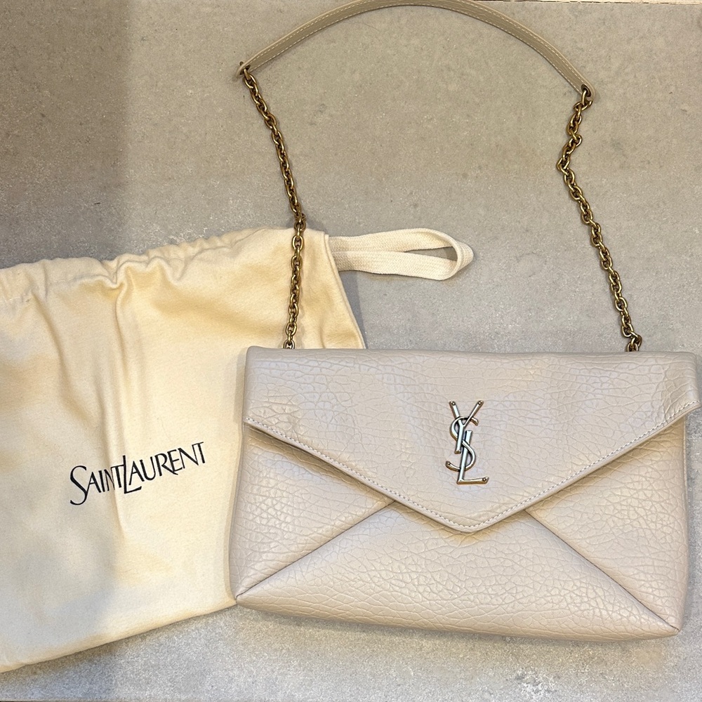 Saint Laurent CASSANDRE CHAIN CLUTCH Envelope Clutch look a like